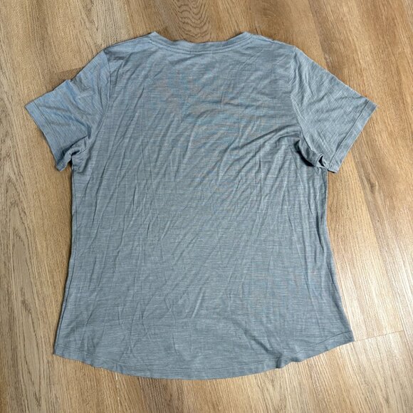 Smartwool Active Ultralite V-Neck Short Sleeve t-shirt gray M medium merino wool - Picture 6 of 7
